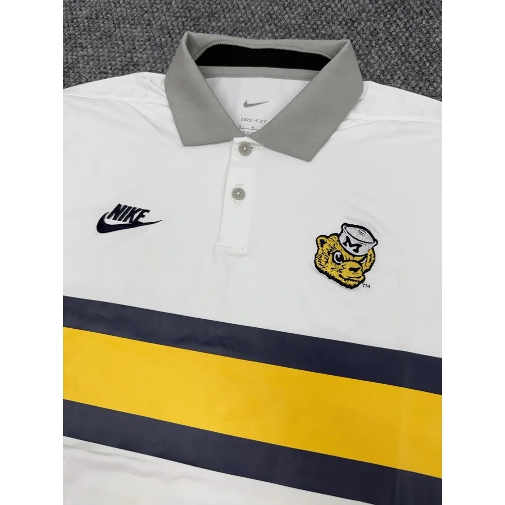 Michigan Wolverines Men's Medium Nike Legacy Logo Vapor Dri-FIT Polo Shirt - New - Picture 1 of 10